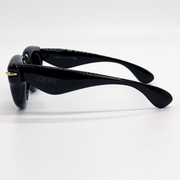 NEW LOEWE LW40118I 01A BLACK ROUND WOMEN SUNGLASSES LOEWE - Picture 7 of 11